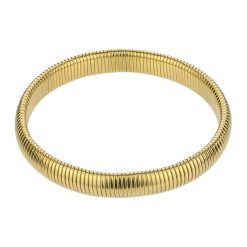 Bratara rigida din otel inoxidabil placata cu aur de 18K-FEMEI/GENTI SI ACCESORII/Bijuterii-GENTI SI ACCESORII/Bijuterii