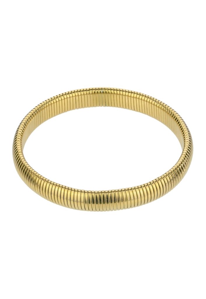 Bratara rigida din otel inoxidabil placata cu aur de 18K-FEMEI/GENTI SI ACCESORII/Bijuterii-GENTI SI ACCESORII/Bijuterii