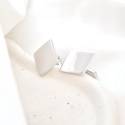Butoni camasa personalizati - Model romb 20 mm - Argint 925-Personalizate >> Tip Bijuterie >> Pentru el