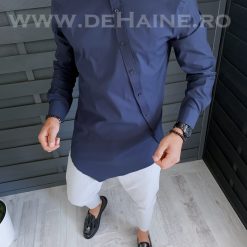 Camasa barbati asimetrica bleumarin slim fit B1310  O3-4.3-Camasi barbati