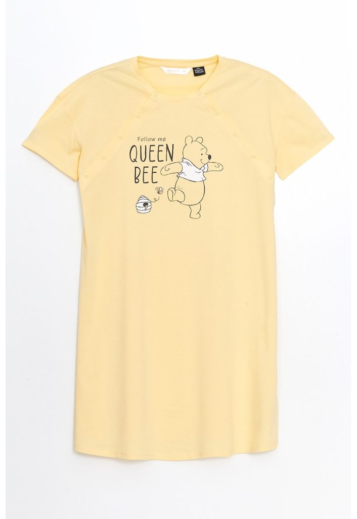 Camasa de noapte din bumbac cu imprimeu cu Winnie The Pooh-FEMEI/IMBRACAMINTE/Pijamale si halate de baie-IMBRACAMINTE/Pijamale si halate de baie