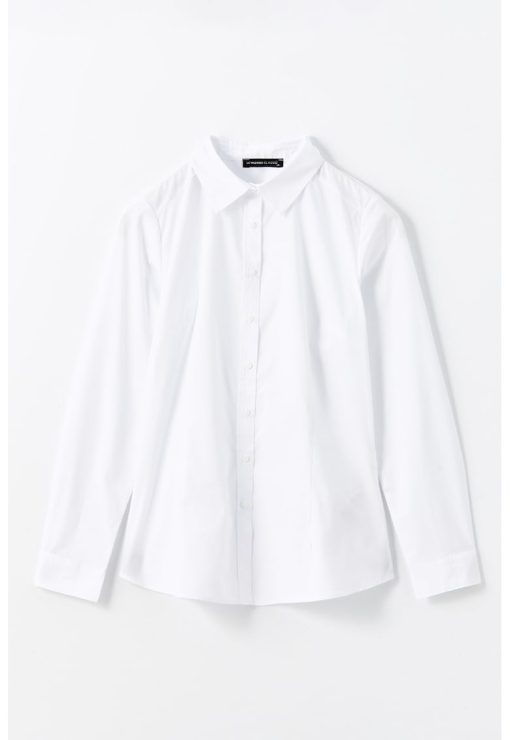 Camasa din poplin cu model uni-FEMEI/IMBRACAMINTE/Camasi-IMBRACAMINTE/Camasi