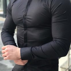 Camasa neagra tunica sarino 2099  D2-1.2-Camasi barbati