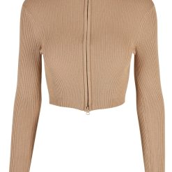 Cardigan crop cu fermoar-FEMEI/IMBRACAMINTE/Pulovere si cardigane-IMBRACAMINTE/Pulovere si cardigane