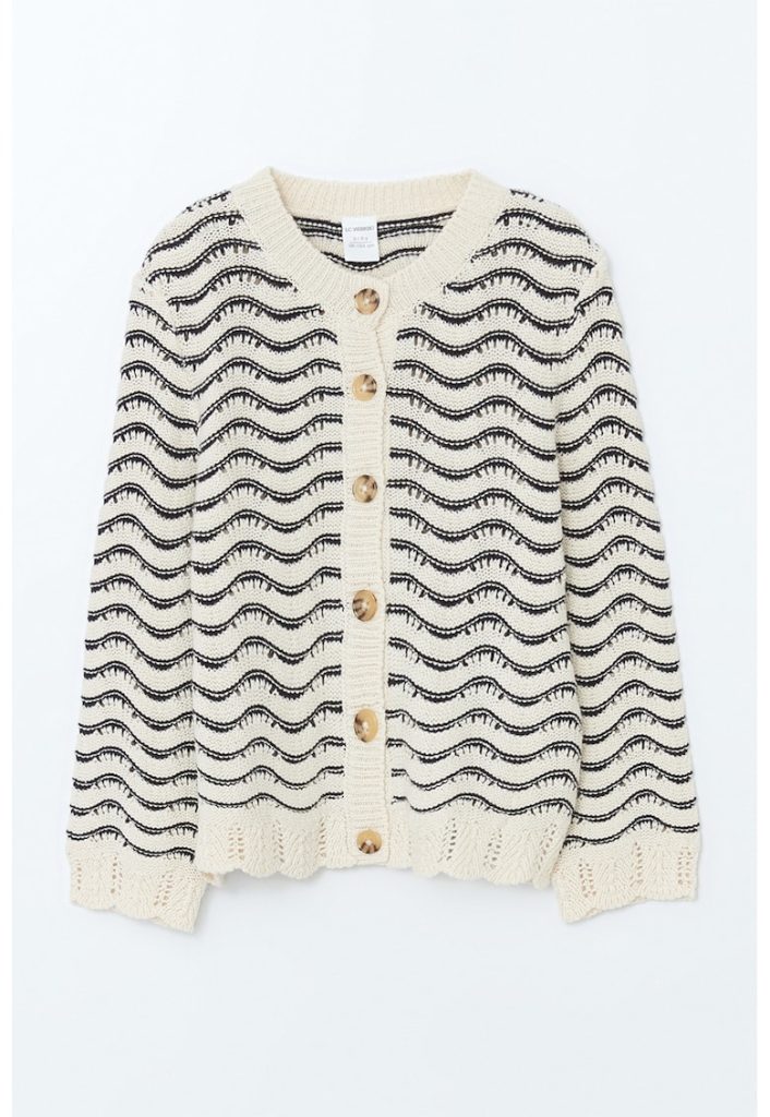 Cardigan tricotat cu dungi-FETE/IMBRACAMINTE/Pulovere si cardigane-IMBRACAMINTE/Pulovere si cardigane