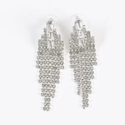 Cercei argintii eleganti cu franjuri -  Paris-FEMEI/GENTI SI ACCESORII/Bijuterii-GENTI SI ACCESORII/Bijuterii