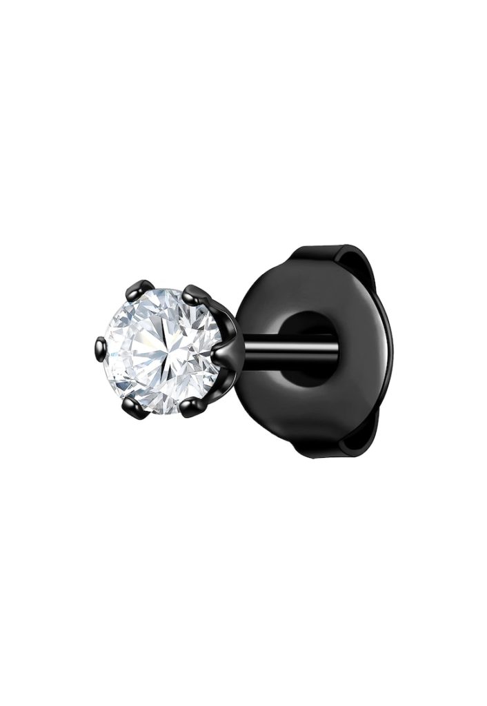 Cercei cu tija din otel inoxidabil decorati cu zirconia-BARBATI/GENTI SI ACCESORII/Bijuterii-GENTI SI ACCESORII/Bijuterii