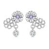 Cercei din argint Double Silver Flowers-Cercei >> Cercei din argint