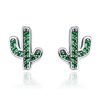 Cercei din argint Glittering Cactus-Cercei >> Cercei din argint