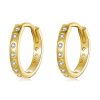 Cercei din argint Golden Crystals Hoops-Cercei >> Cercei din argint