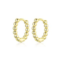 Cercei din argint Golden Rounds Hoops-Cercei