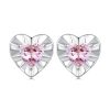 Cercei din argint Pink Love-Cercei >> Cercei din argint