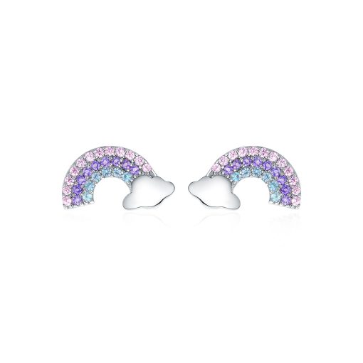 Cercei din argint Rainbow Clouds Studs-Cercei