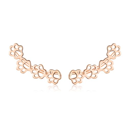 Cercei din argint Rose Gold Paws Four-Cercei >> Cercei din argint