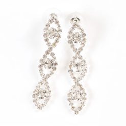 Cercei lungi argintii stralucitori -  Paris-FEMEI/GENTI SI ACCESORII/Bijuterii-GENTI SI ACCESORII/Bijuterii
