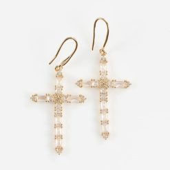 Cercei lungi cu cruce -  Paris-FEMEI/GENTI SI ACCESORII/Bijuterii-GENTI SI ACCESORII/Bijuterii