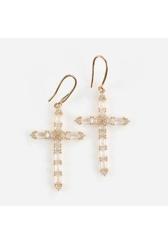 Cercei lungi cu cruce -  Paris-FEMEI/GENTI SI ACCESORII/Bijuterii-GENTI SI ACCESORII/Bijuterii