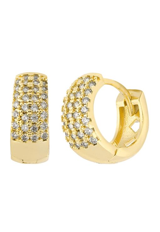 Cercei rotunzi cu zirconia-FEMEI/GENTI SI ACCESORII/Bijuterii-GENTI SI ACCESORII/Bijuterii
