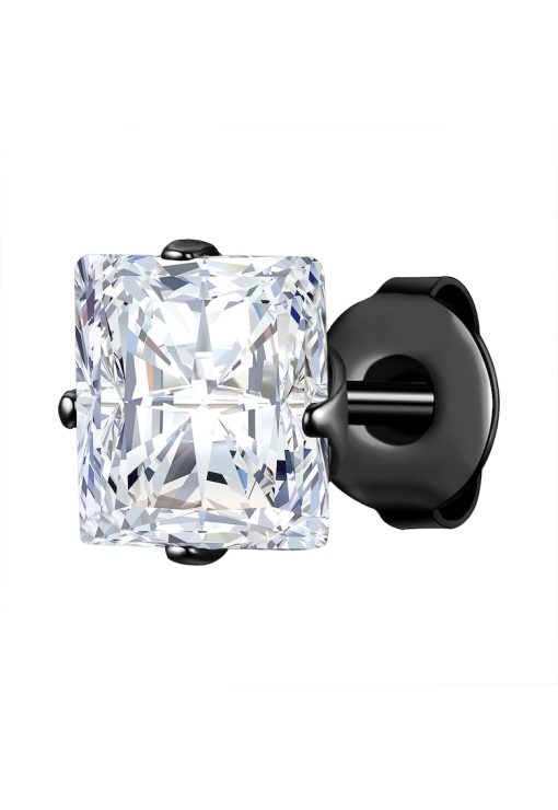 Cercel din otel inoxidabil decorat cu zirconia-BARBATI/GENTI SI ACCESORII/Bijuterii-GENTI SI ACCESORII/Bijuterii