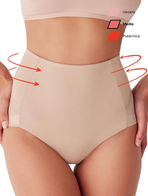 Chiloti clasici modelatori invisible cu talia inalta Cotonella CD522 0001-FEMEI