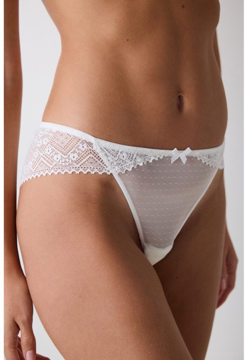 Chiloti din amestec de lyocell - de plasa - cu garnituri de dantela-FEMEI/IMBRACAMINTE/Lenjerie intima-IMBRACAMINTE/Lenjerie intima