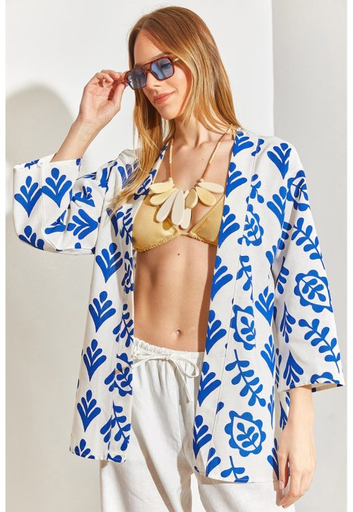 Chimono cu imprimeu pentru plaja-FEMEI/GENTI SI ACCESORII/Costume de baie-GENTI SI ACCESORII/Costume de baie