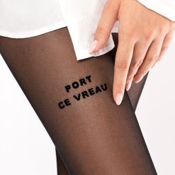 Ciorapi dama cu mesaj  PORT CE VREAU Sosetaria x L'Oreal-FEMEI