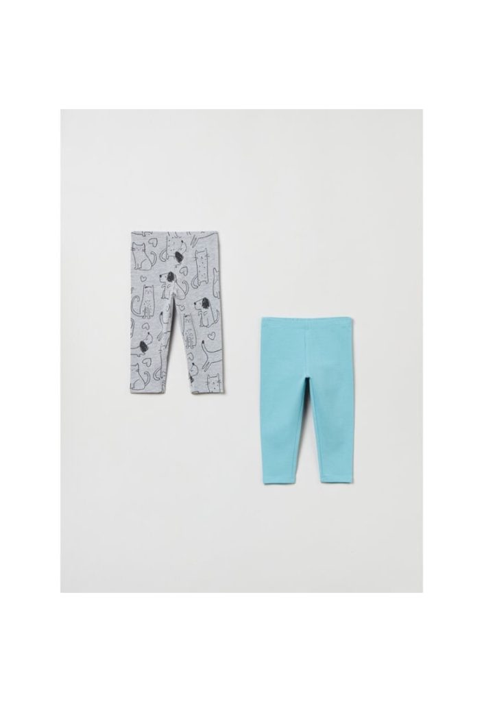 Colanti copii -  326609 - Verde/Gri - Bumbac-FETE/IMBRACAMINTE/Blugi-IMBRACAMINTE/Blugi