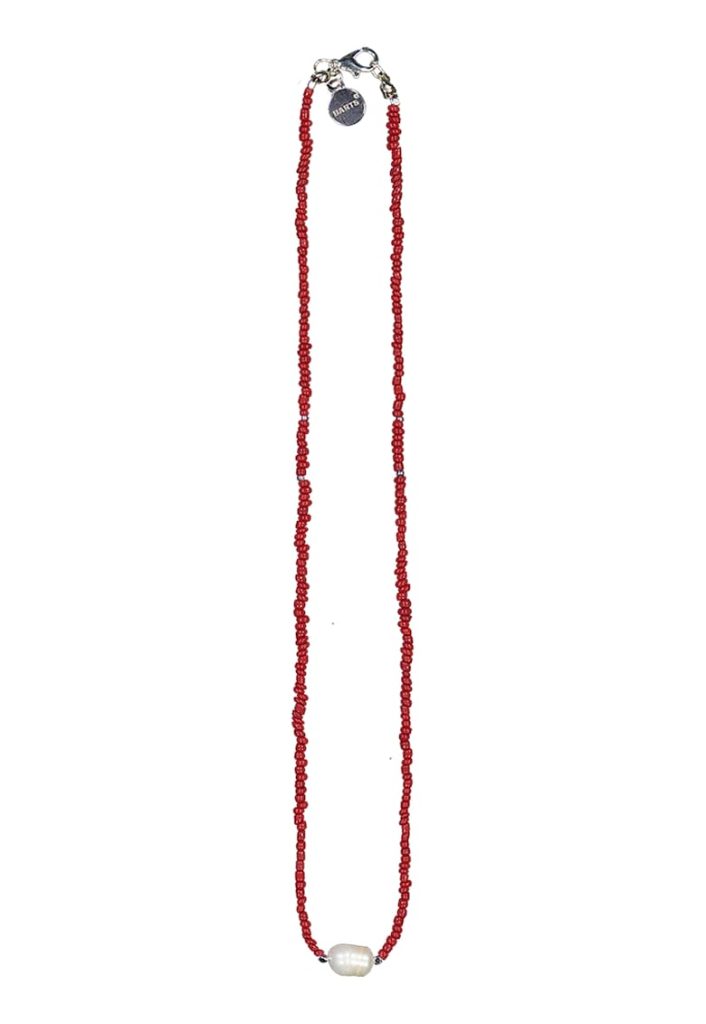 Colier cu margele si detaliu perla-FEMEI/GENTI SI ACCESORII/Bijuterii-GENTI SI ACCESORII/Bijuterii