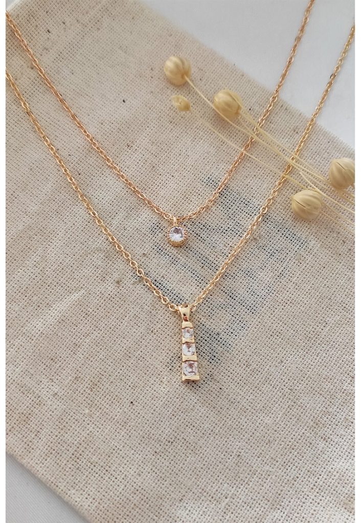 Colier cu pandantiv cu cristale zirconia-FEMEI/GENTI SI ACCESORII/Bijuterii-GENTI SI ACCESORII/Bijuterii