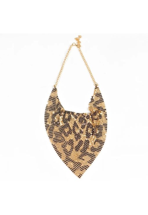 Colier din plasa maleabila cu model animal print -  Paris-FEMEI/GENTI SI ACCESORII/Bijuterii-GENTI SI ACCESORII/Bijuterii