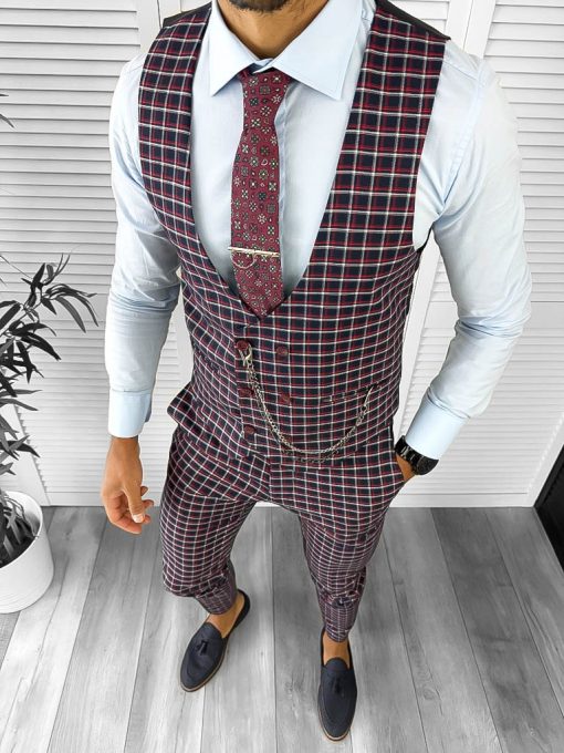Compleu barbati  Vesta + Pantaloni B4131 V8-Costume barbati > Compleuri barbati