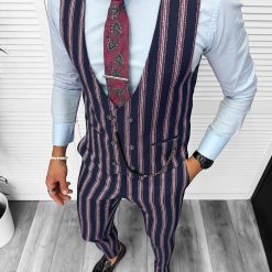 Compleu barbati  Vesta + Pantaloni B5519 Lant si cravata cadou 47-4* Z3-1-Costume barbati > Compleuri barbati