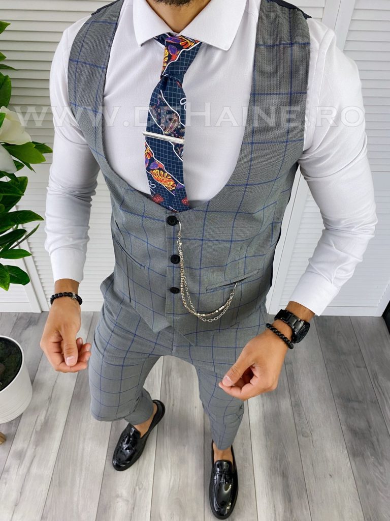 Compleu barbati  Vesta + Pantaloni B5547 O2.-5.3-Costume barbati > Compleuri barbati
