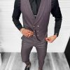 Compleu barbati  Vesta + Pantaloni  B5725 Lant si cravata cadou 30-1-Costume barbati > Compleuri barbati