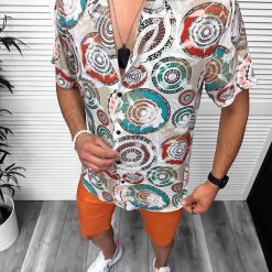 Compleu de vara camasa imprimeu  + pantaloni 13053-Recent adaugate