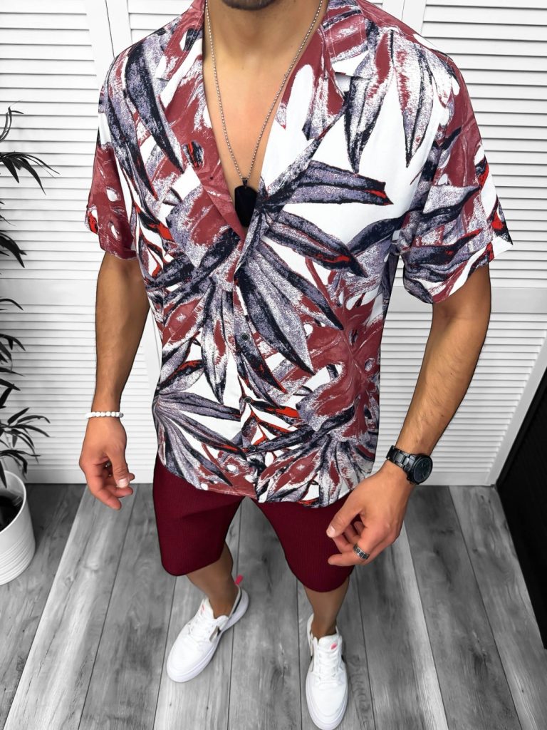 Compleu de vara camasa imprimeu  + pantaloni 13054-Recent adaugate