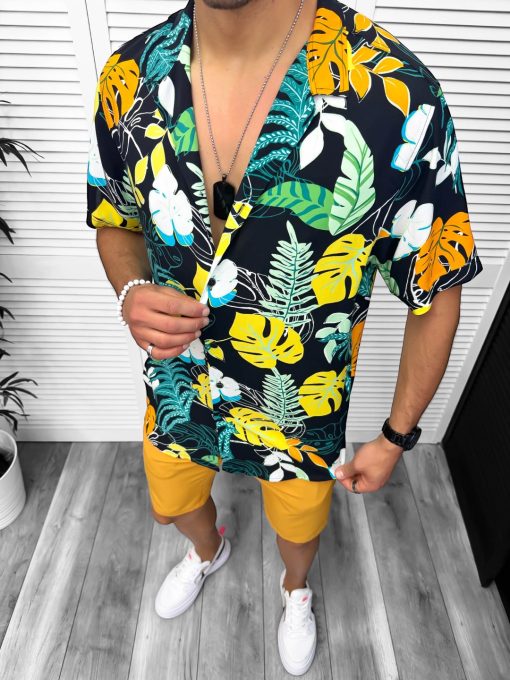Compleu de vara camasa imprimeu  + pantaloni 13055-Recent adaugate