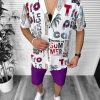 Compleu de vara camasa imprimeu  + pantaloni 13064-Recent adaugate