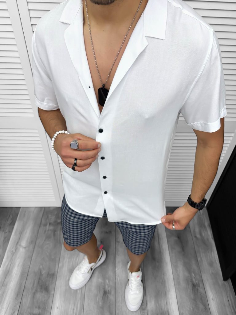 Compleu de vara camasa imprimeu  + pantaloni 13100-Recent adaugate