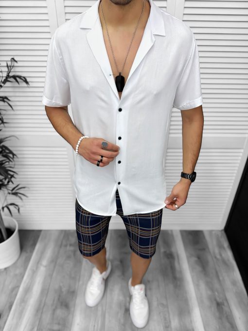Compleu de vara camasa imprimeu  + pantaloni 13104-Recent adaugate