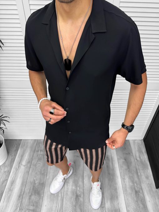 Compleu de vara camasa imprimeu  + pantaloni 13107-Recent adaugate