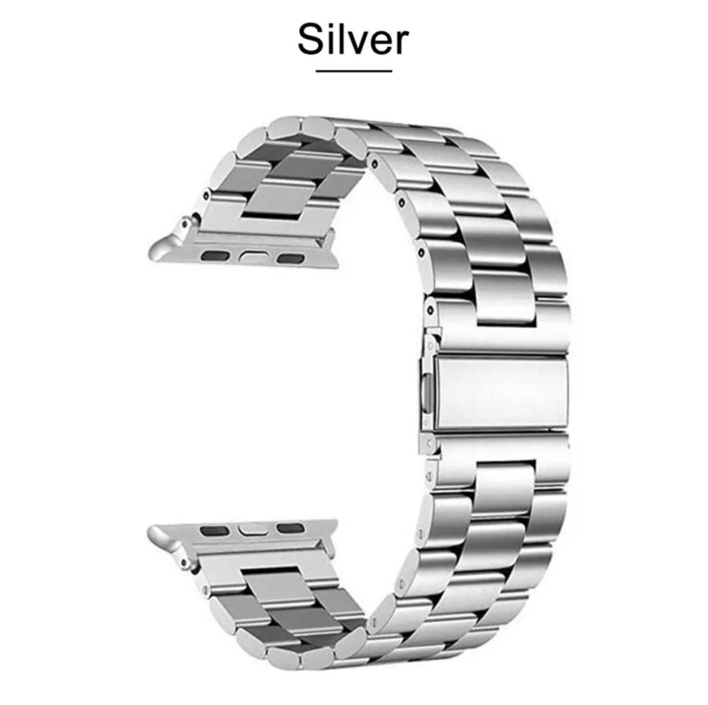 Curea pentru Apple Watch argintie cu zale si conectori A8918 N8-5.1-Accesorii telefone