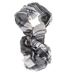 Esarfa din vascoza cu dungi negre-FEMEI/GENTI SI ACCESORII/Fulare si esarfe-GENTI SI ACCESORII/Fulare si esarfe
