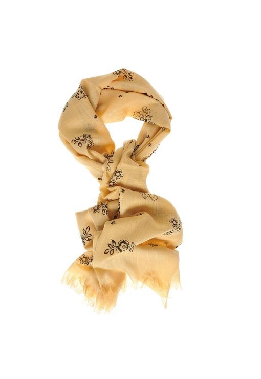 Esarfa din vascoza cu flori-FEMEI/GENTI SI ACCESORII/Fulare si esarfe-GENTI SI ACCESORII/Fulare si esarfe