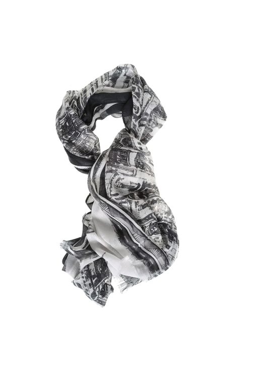 Esarfa neagra din vascoza 90x180 cm-FEMEI/GENTI SI ACCESORII/Fulare si esarfe-GENTI SI ACCESORII/Fulare si esarfe