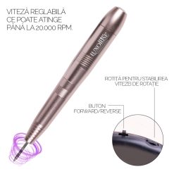 Freza Unghii cu Capat USB Titanium Travel LUXORISE Gold 5