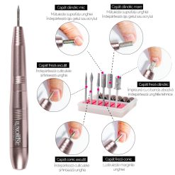 Freza Unghii cu Capat USB Titanium Travel LUXORISE Gold 6