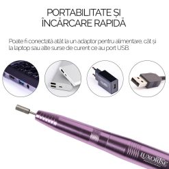Freza Unghii cu Capat USB Titanium Travel LUXORISE Rose 4