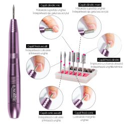 Freza Unghii cu Capat USB Titanium Travel LUXORISE Rose 5